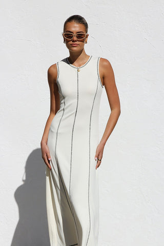Sukienka Maxi Ariana – Kremowa