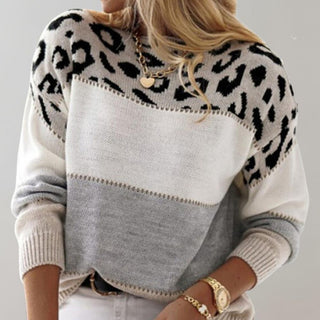Charlene | Sweter w wzór leopardzi