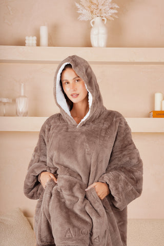 Koc Bluza z Kapturem Mocha