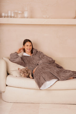 Koc Bluza z Kapturem Mocha