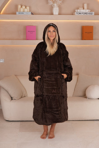 Koc Bluza z Kapturem Kokosowy