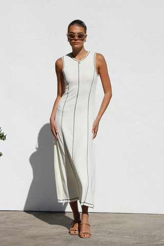 Sukienka Maxi Ariana – Kremowa