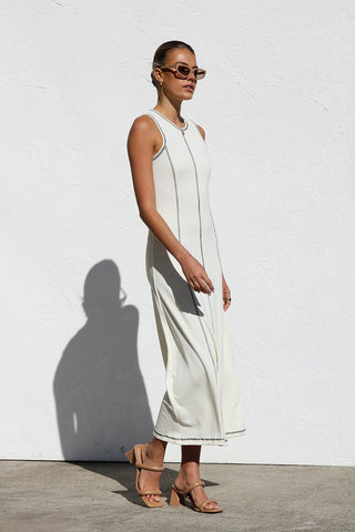 Sukienka Maxi Ariana – Kremowa