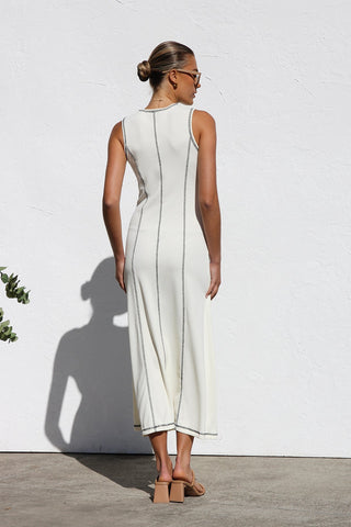 Sukienka Maxi Ariana – Kremowa