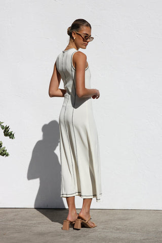 Sukienka Maxi Ariana – Kremowa