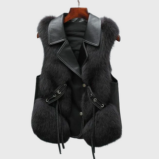 Elegancka kamizelka skórzana